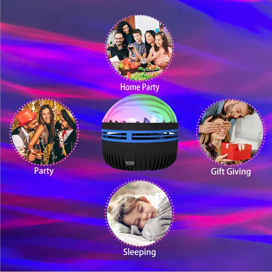 2 in 1 Northern Lights and Ocean Wave Projector with 14 Light Effects
