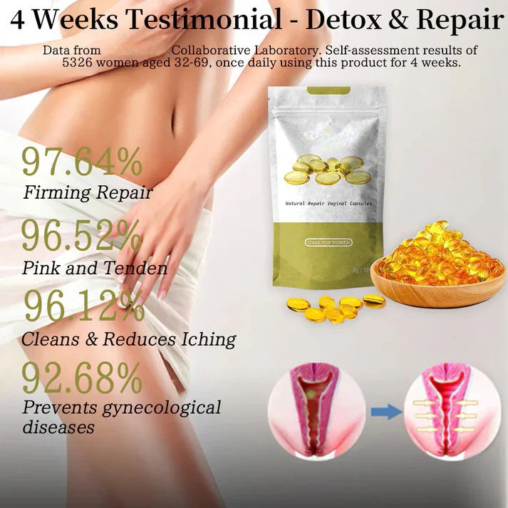 Instant Itching Stopper & Natural Detox & Firming Repair & Pink and Tender Natural Capsules