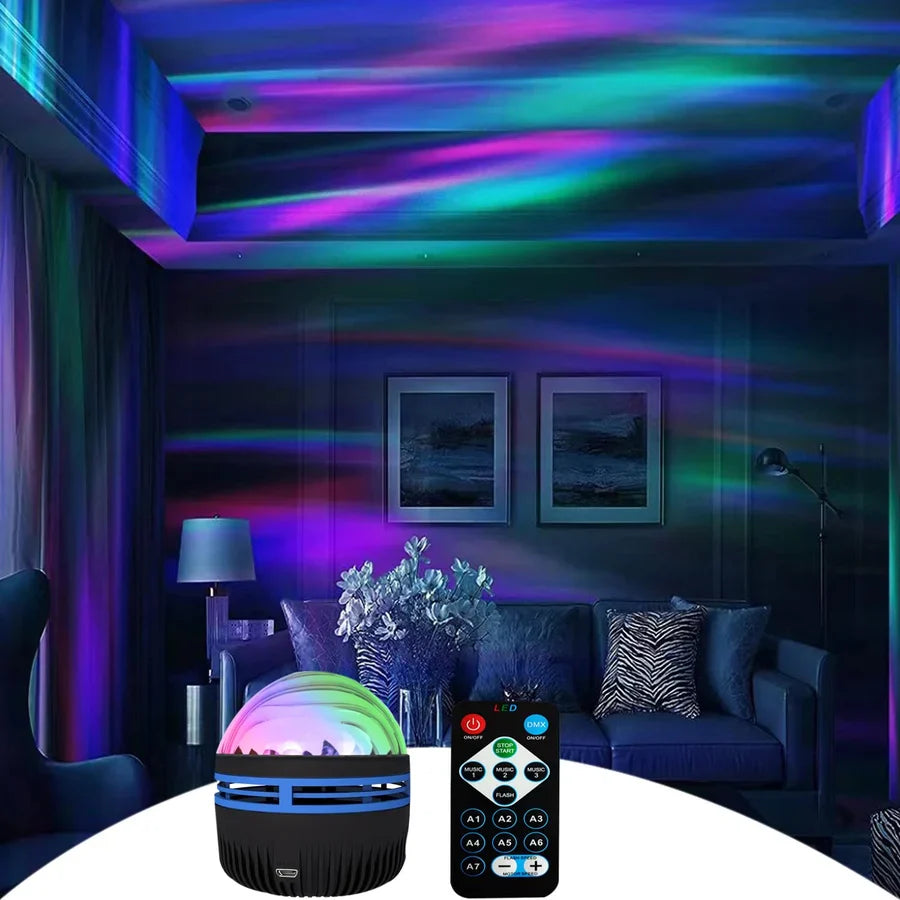 2 in 1 Northern Lights and Ocean Wave Projector with 14 Light Effects
