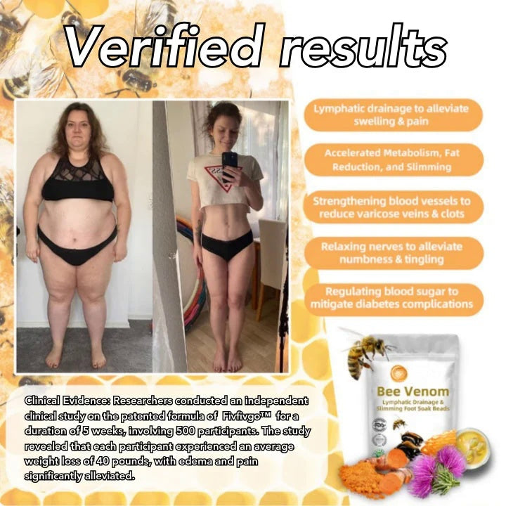 Bee Venom Lymphatic Drainage Soaking Beads for Edema