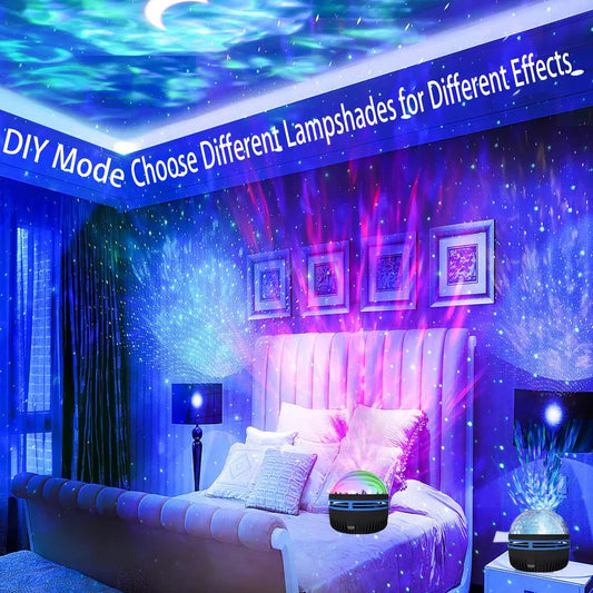 2 in 1 Northern Lights and Ocean Wave Projector with 14 Light Effects